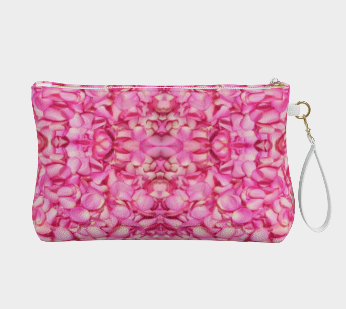 Pink Rose Petal Clutch Purse