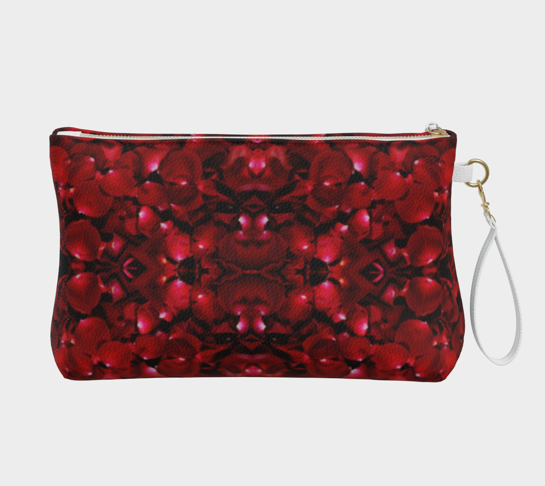 Red Rose Petal Clutch Purse