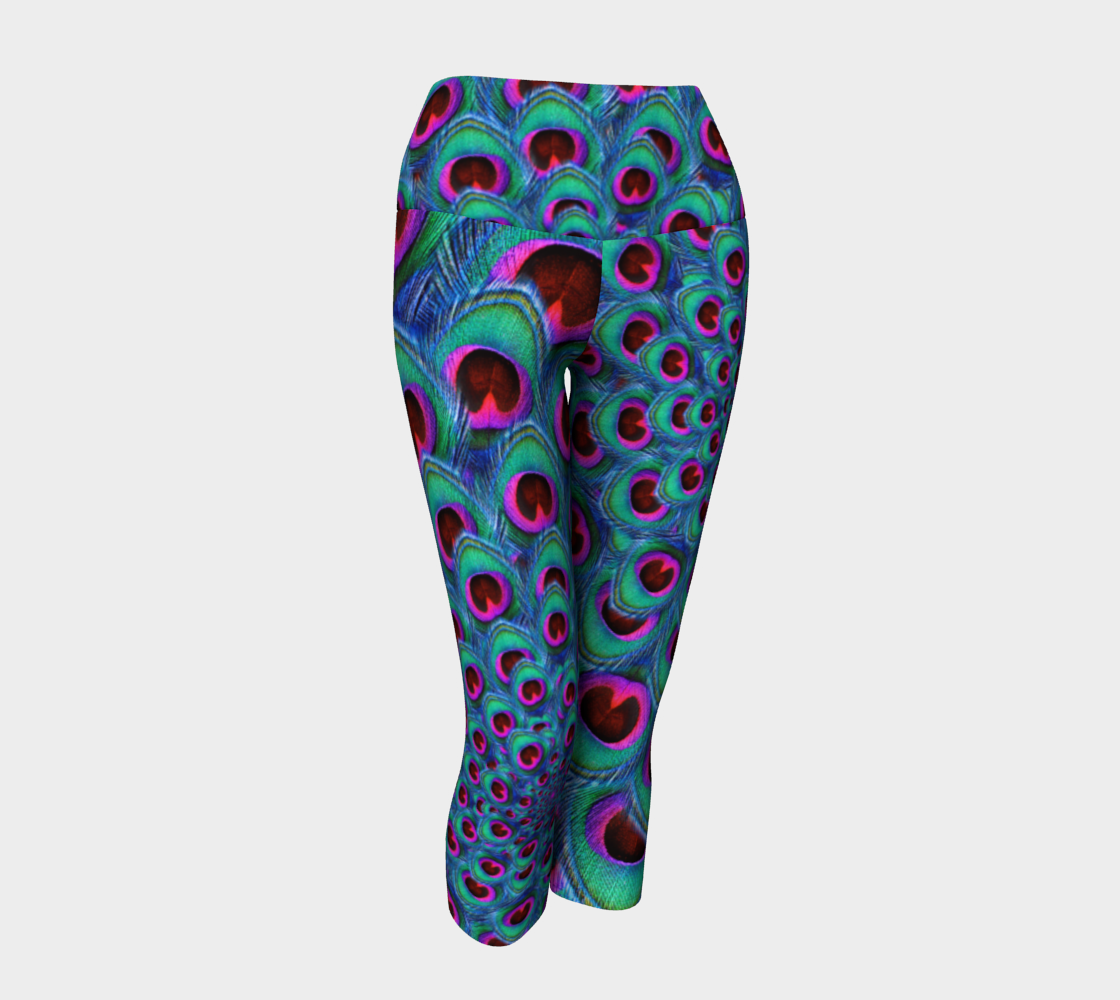 Purple Peacock Yoga Pants