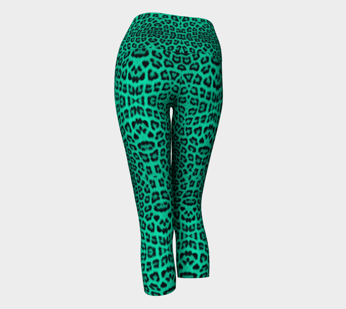 Leopard Mint Yoga Pants