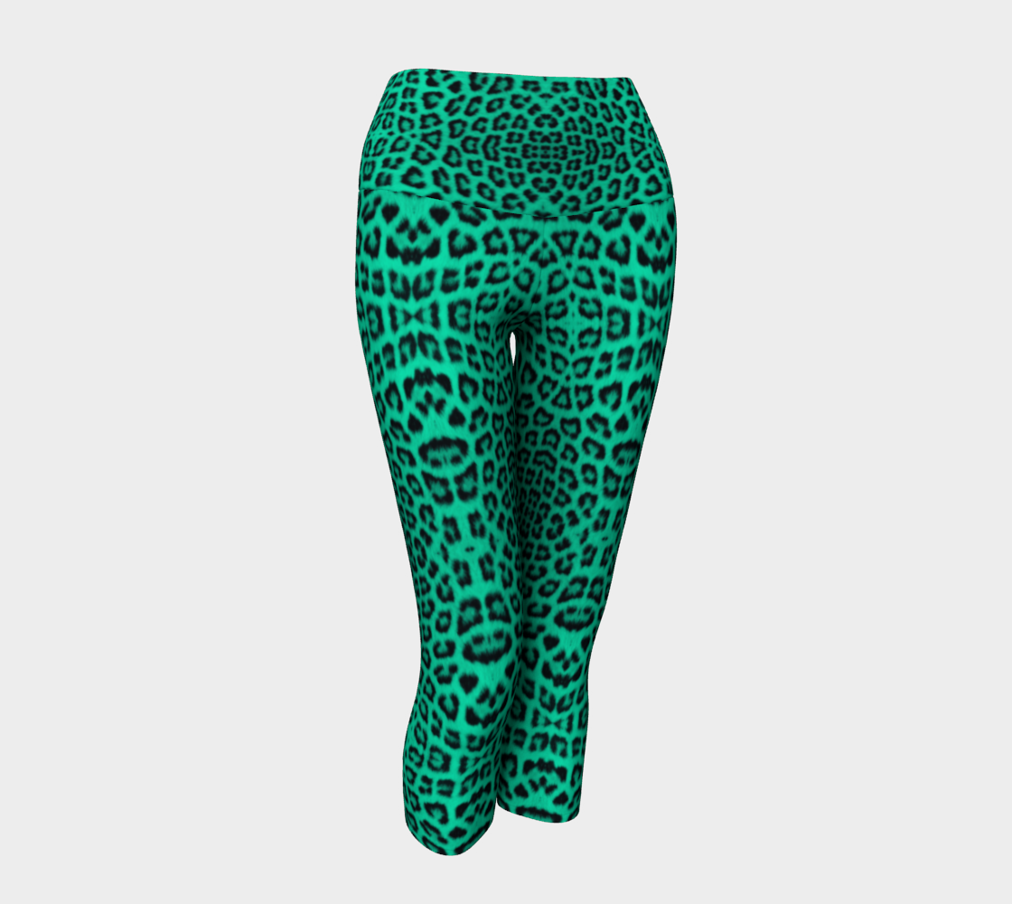 Leopard Mint Yoga Pants