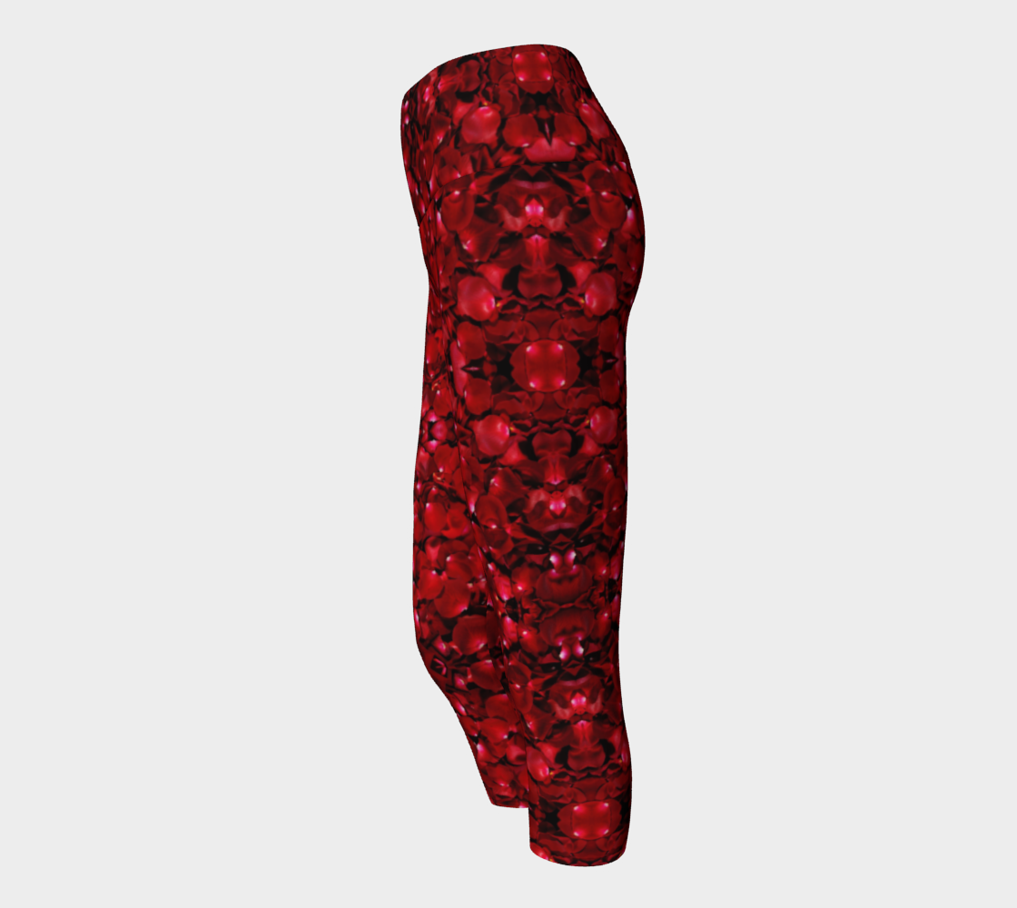 Red Rose Petal Yoga Pants