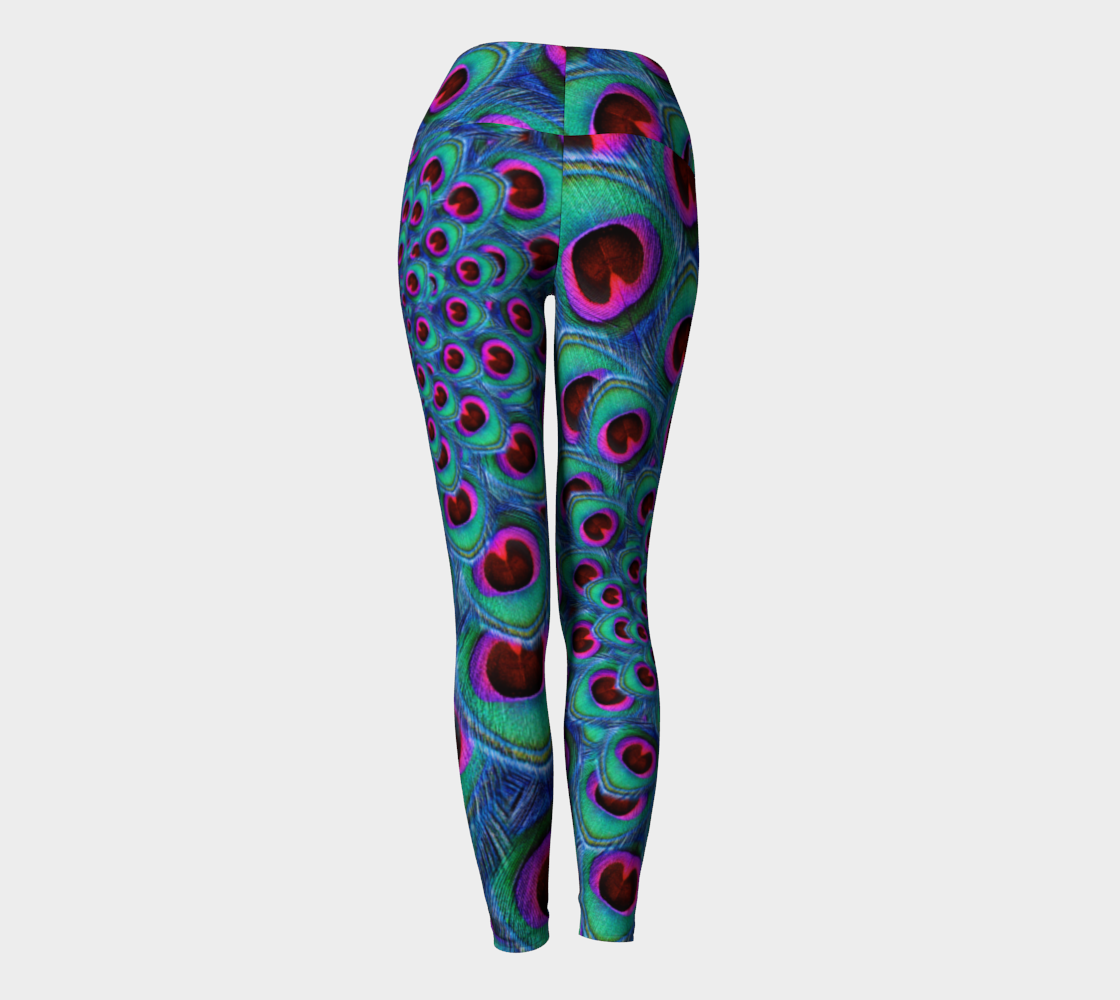 Purple Peacock Yoga Pants