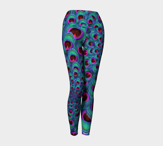 Purple Peacock Yoga Pants