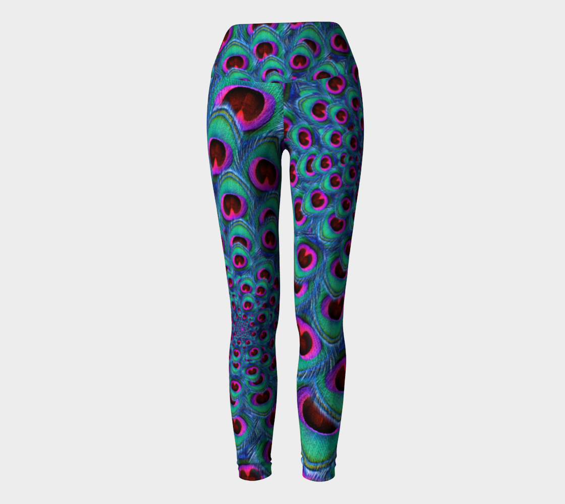 Purple Peacock Yoga Pants