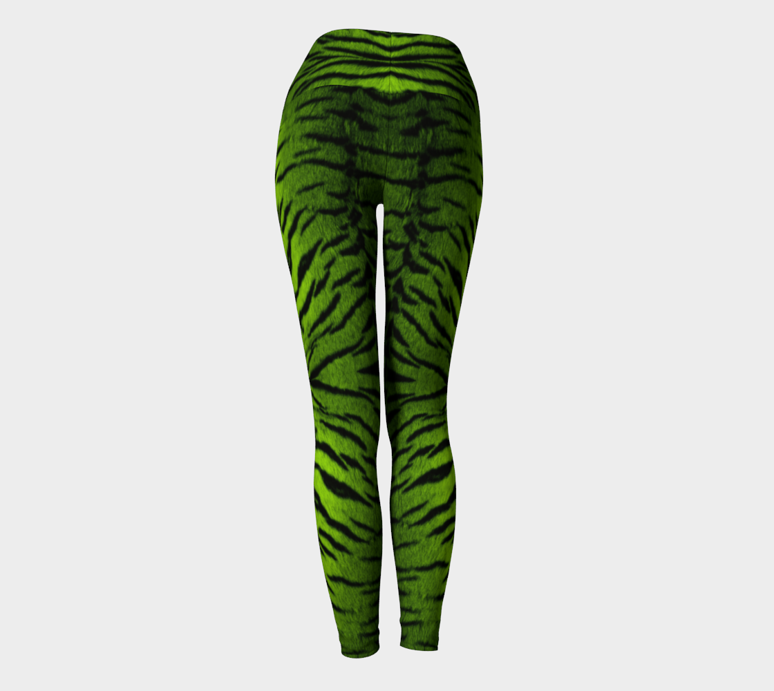 Tiger Queen Green Yoga Pants