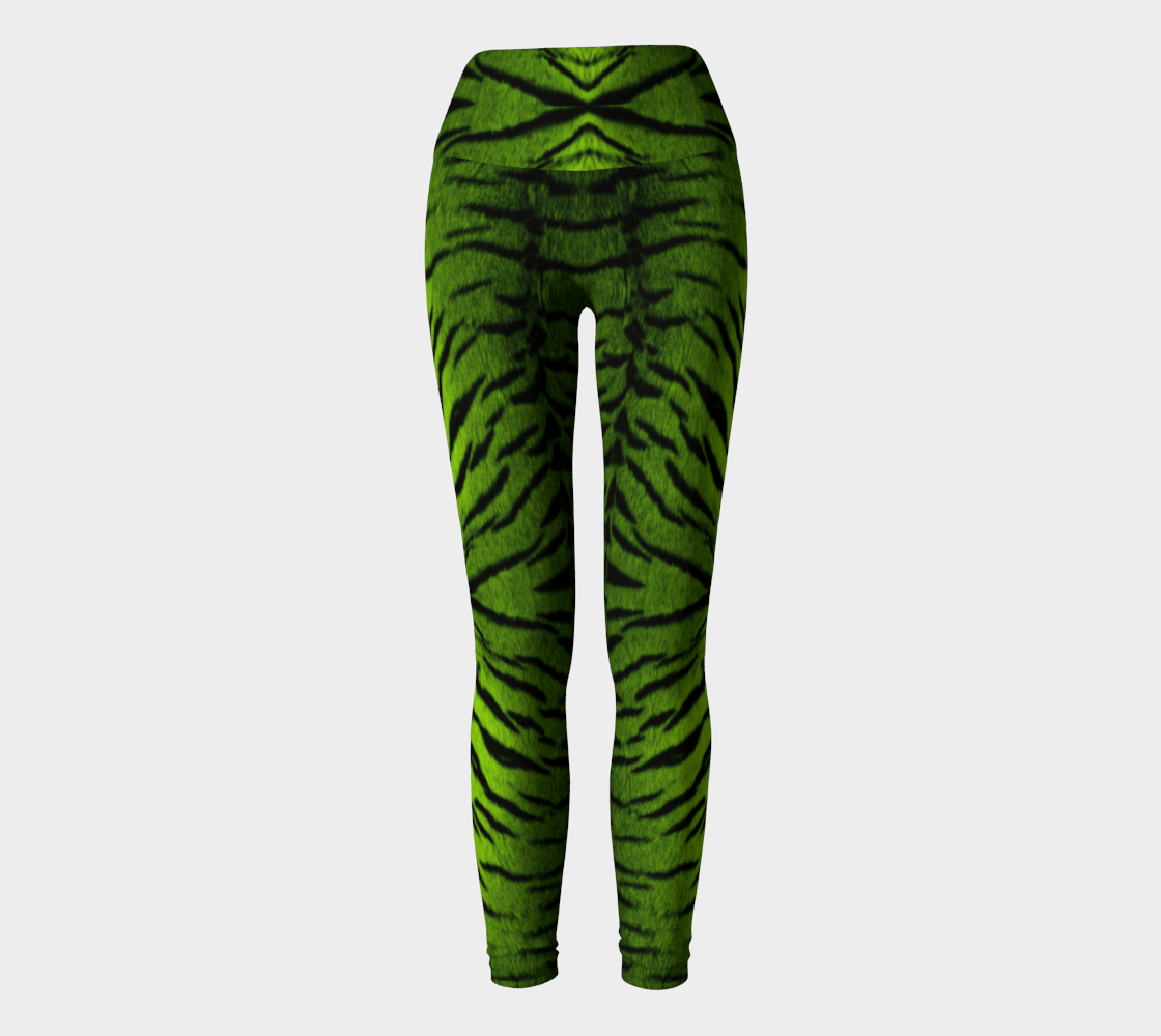 Tiger Queen Green Yoga Pants