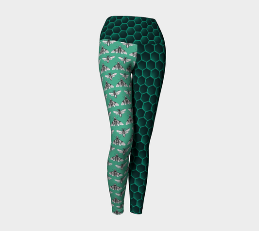 Bee Her Now Green Yoga Pants