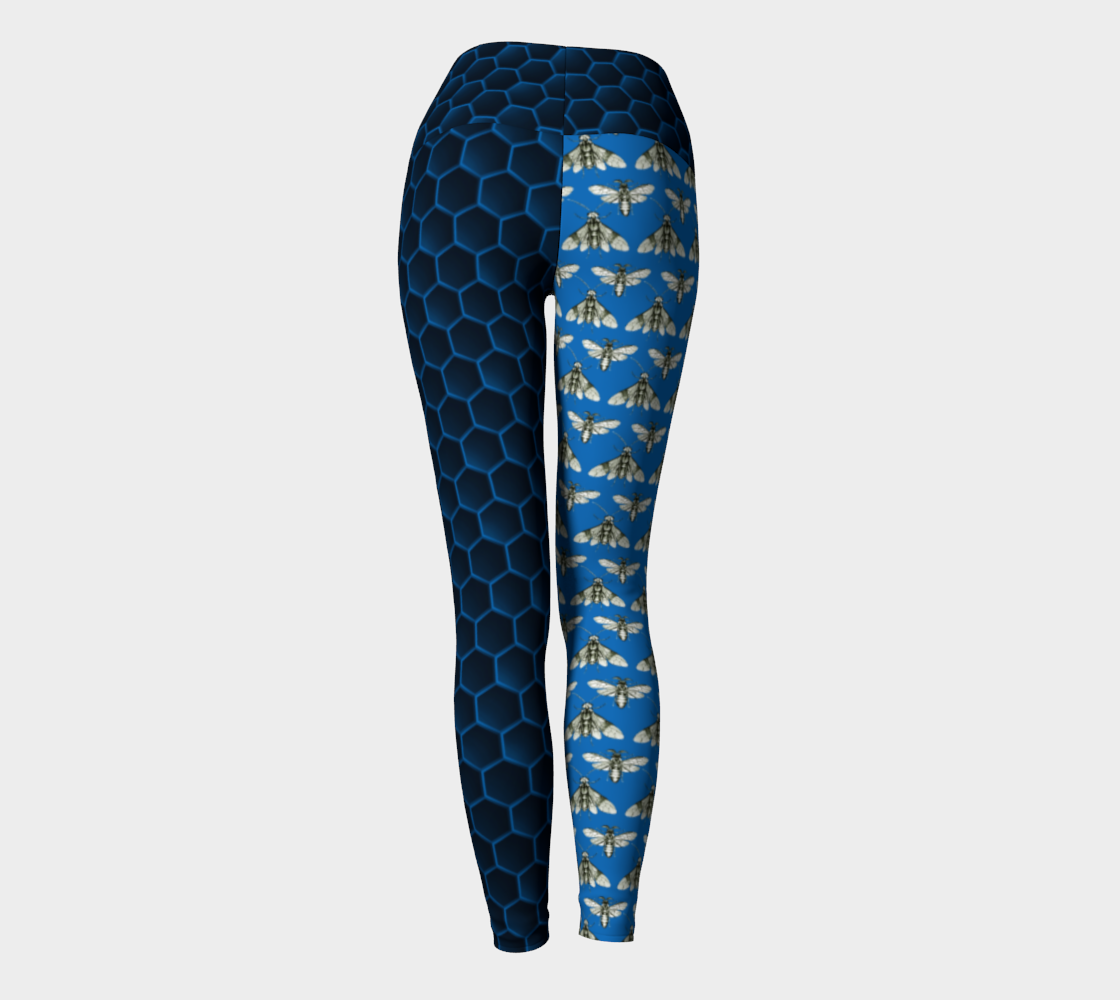 Bee Her Now Blue Yoga Pants