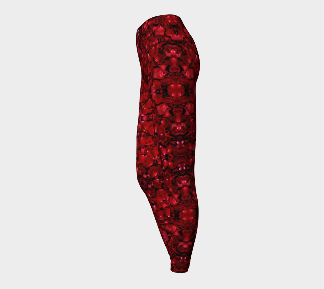 Red Rose Petal Yoga Pants