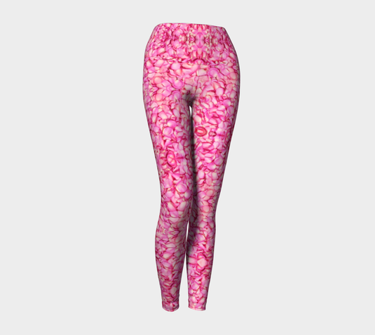 Pink Rose Petal Yoga Pants